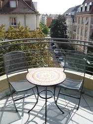 Blick vom Balkon einer Wohngemeinschaft für Menschen mit psychischen Erkrankungen